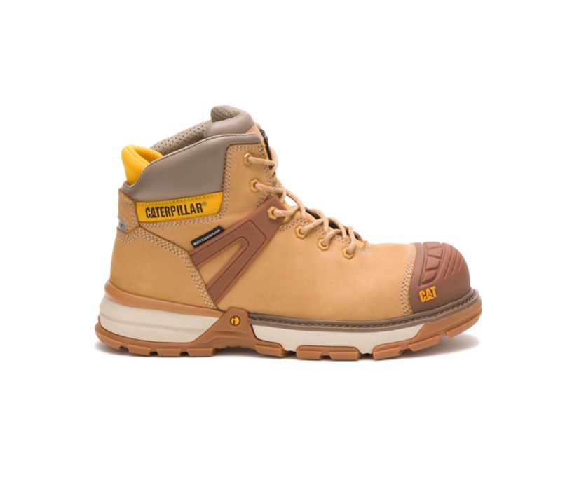 Panske Pracovne Topanky Caterpillar - Excavator Superlite Waterproof Nano Toe - Svetlo Hnede ( 6180-